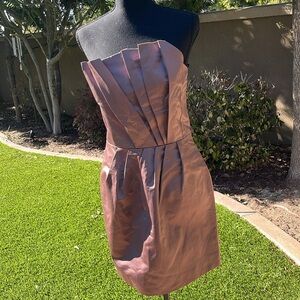 French Connection Strapless Bronze Cocktail Dress Size 8